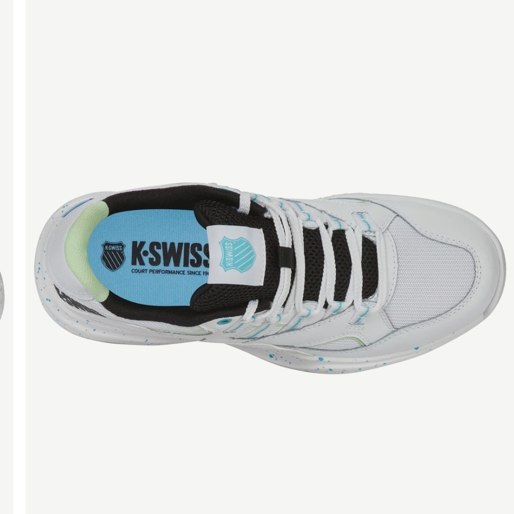 Kswiss Womens Tennis White and Mint Sneakers